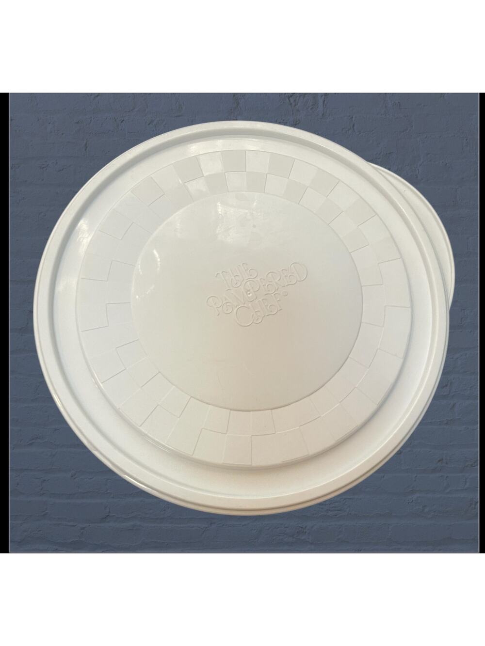 Pampered Chef Chillzanne Replacement Lid 9.5" Freezable Mixing Bowl White VTG